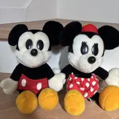 東京ディズニーランド　レトロ顔　ミッキー＆ミニーコンビぬいぐるみセットのサムネイル