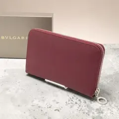 未使用品 BVLGARI ラウンドファスナー長財布 37340 レッド 4 - メルカリ