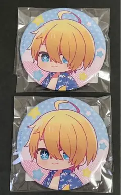 推しの子 キラキラ サマーくじ くじ引き堂 D賞 缶バッジ 星野アクア 2点