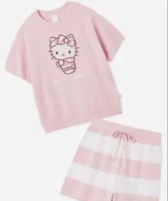 【新品】サンリオハウス ジェラピケ スムーズィーセットアップ キティ ピンク