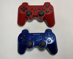 SONY コントローラー レッド ブルー セット