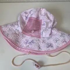 motherway リボン柄 ピンクハット 52cm