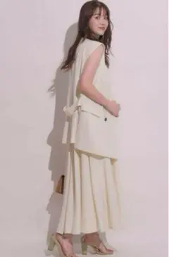 ジャスグリッティー 美香 コラボ Aライン ワンピース ジレ セット