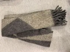 新品 ZARA ザラ レディース ウール26%混 フリンジ ストール マフラー