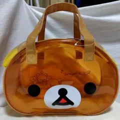 リラックマ フェイス型クリアバッグ 希少 レア レトロ