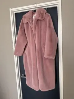 フード付きピンクファーコートNN L/M/TEDのサムネイル