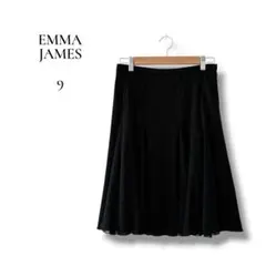 EMMA JAMES レディース　ひざ丈フレアスカート　ブラック　黒　Mサイズ