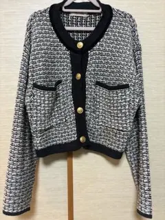 COCO DEAL テープヤーンツイードニットジャケット