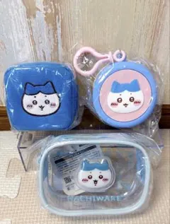 ちいかわ ハチワレ ぷっくりクリアミニポーチ　シリコンポーチ　セット