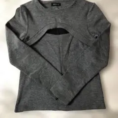 EGOIST グレー カットアウト長袖ニット