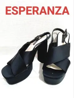 ESPERANZA エスペランサ ラグ盛り L サンダル　厚底　チャンキーヒール