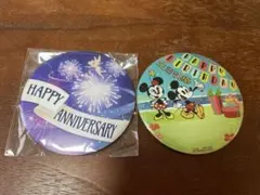 香港ディズニー　缶バッジ　アニバーサリー