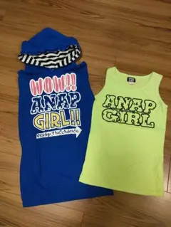 ANAP GIRL フード付きタンクトップ 2枚セット