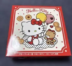 ☆新品未開封　ハローキティ バタークッキー缶　おまけのクロネコキティちゃんシール