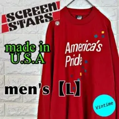 V869 USA製【SCREEN STARS】プリントロングスリーブ【メンズL】のサムネイル