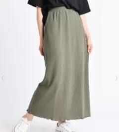 continuer de NICE CLAUPワッフルロングスカート