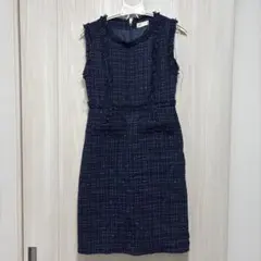 【美品】Án Mille ネイビー ノースリーブ ワンピース