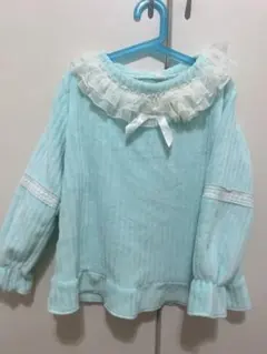 かわいい水色 フリル付き パジャマ