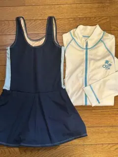 ワンピース水着 ラッシュガードセット 150