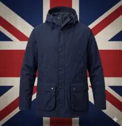 美品！？　バブアー　フード　ビデイル SL (スリムフィット) ネイビー　M