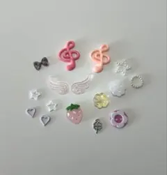 ネイルパーツ ウィッシュコア 音符 いちご 羽 クローバー