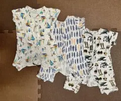 【Ocean&Ground 】3枚セット ベビーロンパース 70サイズ