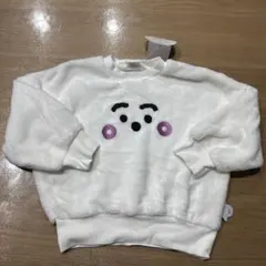 バースデイ　シナぷしゅ　顔刺繍ボアトレーナー　サイズ110 新品