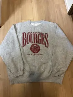 BOURGES カレッジロゴ スウェット トレーナー グレーのサムネイル