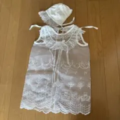 赤ちゃん用ホワイトセレモニードレス 50-60cm