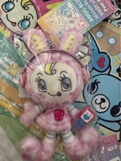 ナルミヤキャラクターズ レオパードぬいぐるみチャーム ベリエ ピンク