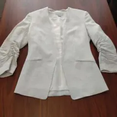 H&M　サマー　ノーカラー　春夏　七分袖