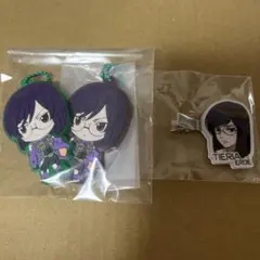 ガンダム00 コレクションヘアクリップ　ラバーマスコット　ティエリアセット