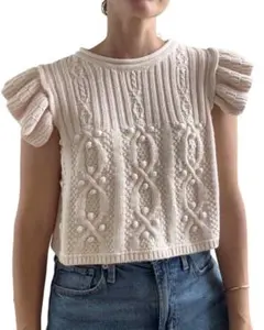 【極美品】ZARA フリルニット トップス