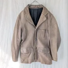 イサムカタヤマバックラッシュ レザージャケット カーキ ヴィンテージ モード