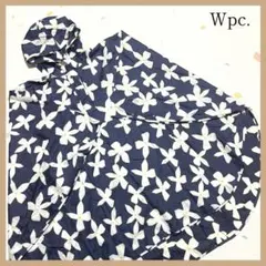 Wpc. 花柄 レインポンチョ ネイビー フリーサイズ レインコート 雨カッパ