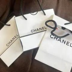 CHANEL ホワイト 紙袋 3 枚セット