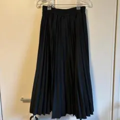 ブラック プリーツロングスカート Lサイズ