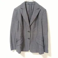 アクアスキュータム　グレー テーラードジャケット 2つボタン サイズ9　シンプル