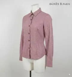 U 0411アニエスベーチェックシャツ長袖 ボルドー サイズ1 AGNES B.のサムネイル