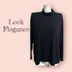 八　レディース　Look Fleganceトップス　長袖　無地　デザイン 美品