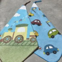 ループ付タオル 列車と車のデザイン新品