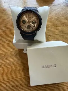 Baby-G 腕時計 ブラック/ローズゴールド　BGA-150PG