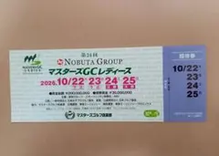 第24回 NOBUTA GROUP マスターズGCレディース 招待券 1枚