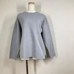 グリーンレーベル ダンボールニット セーター M グレー 洗える ドルマン