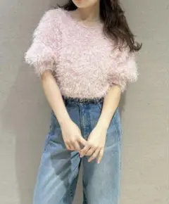 LILY BROWN（リリー ブラウン） フリンジ2wayトップス ピンク
