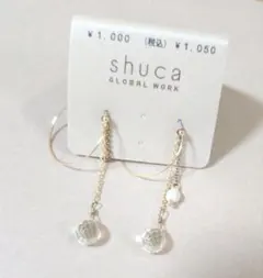 新品未使用タグ付き shuca GLOBAL WORK 2WAYフープピアスのサムネイル