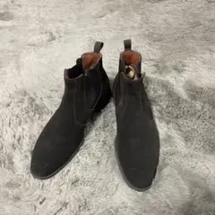 ブラウン スエード サイドゴアブーツ