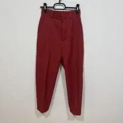 AMERI レッド スラックス テーパード