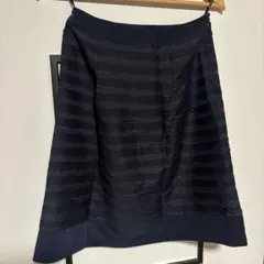 J.PRESS ネイビー ストライプ フレアスカート