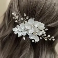 結婚式 コーム ヘアアクセサリー　お呼ばれ　髪飾り　ヘッドドレス　ウェディング